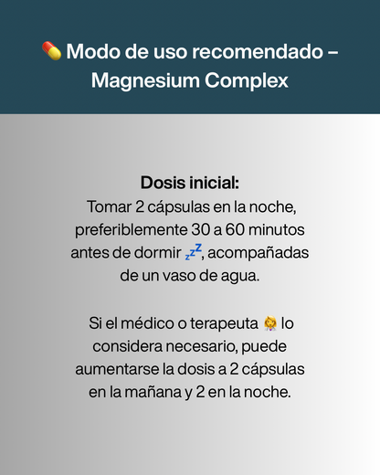 MAGNESIUM COMPLEX CÁPSULAS