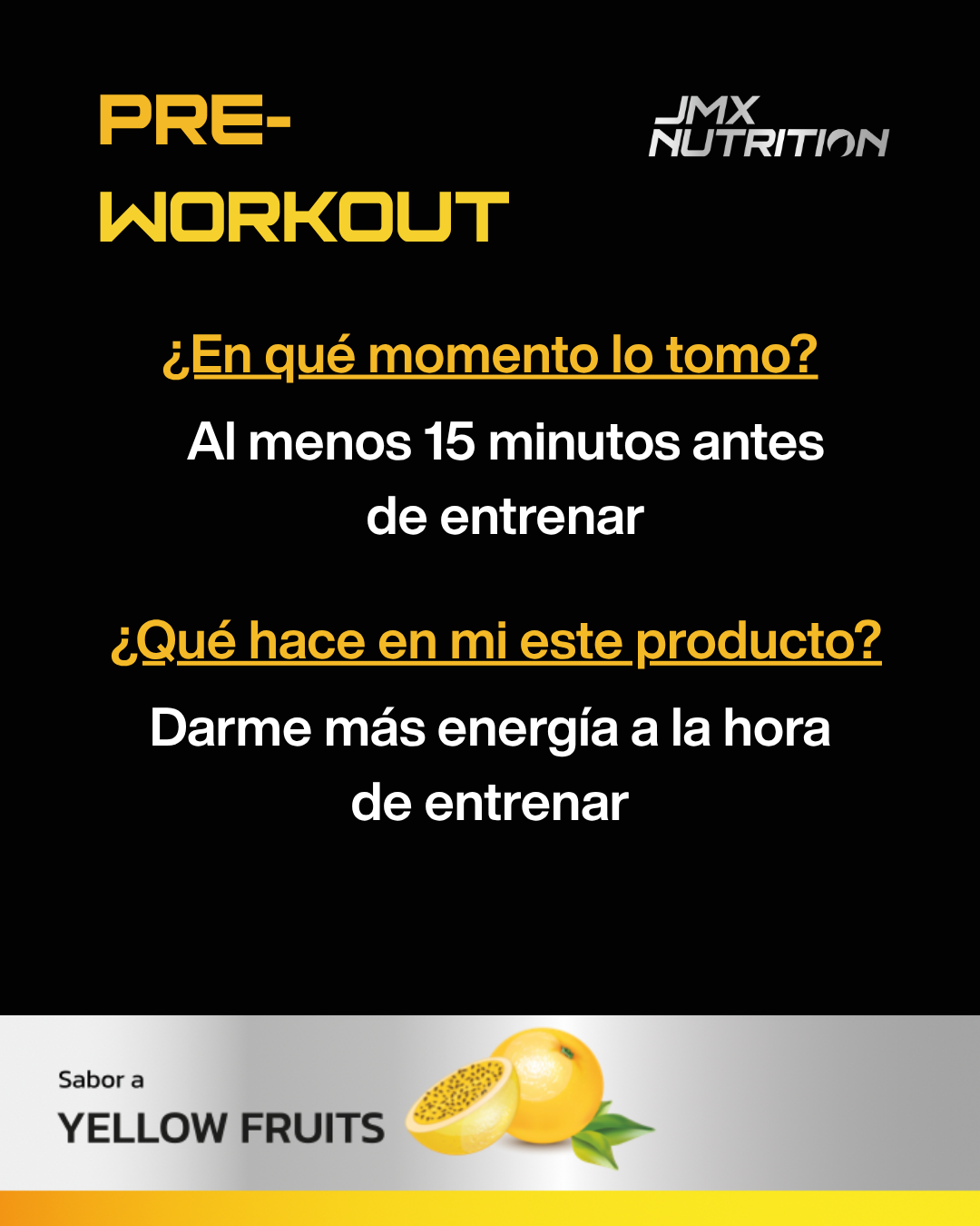 PRE ENTRENO BOOST  FRUTOS AMARILLOS 🍋