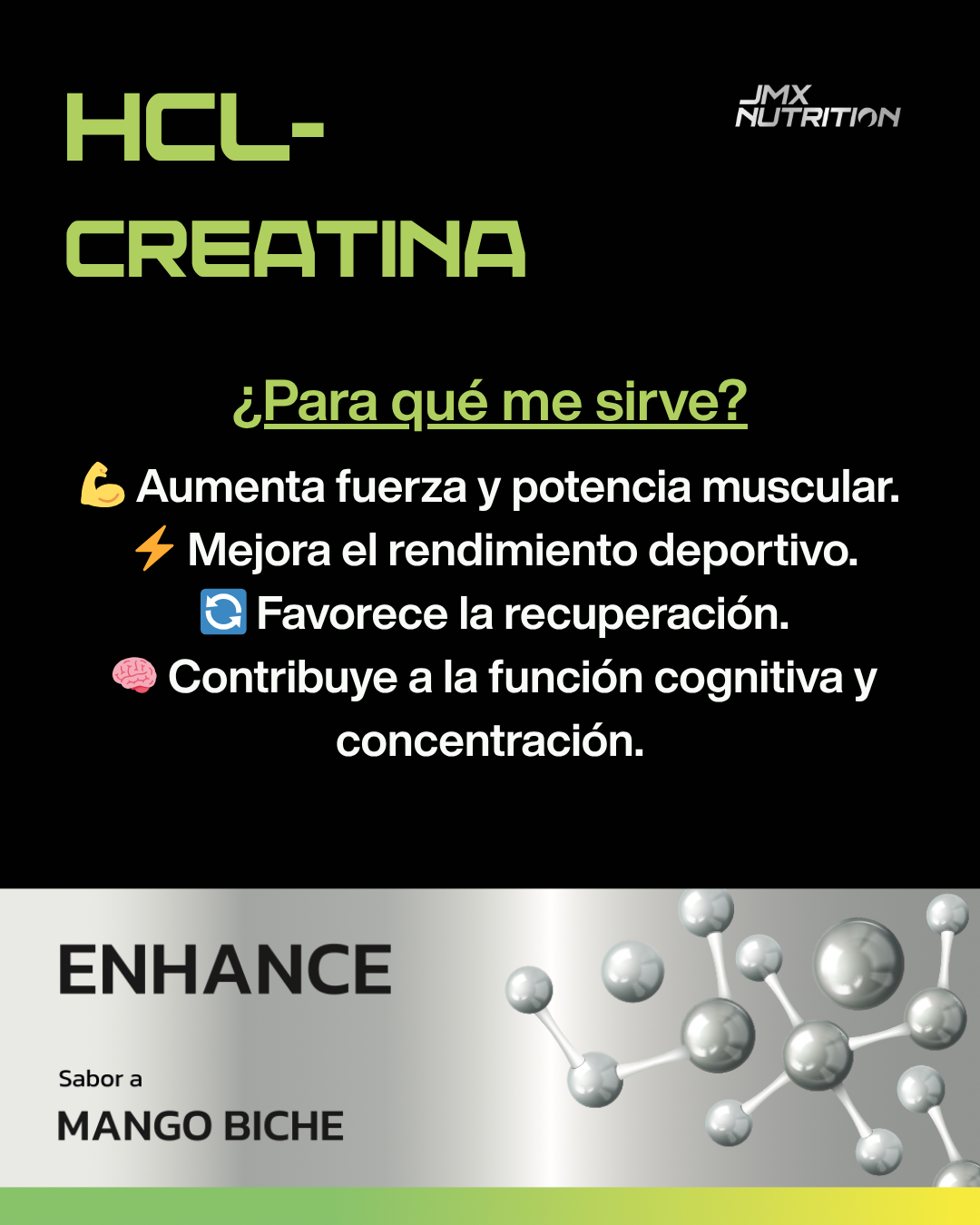 CREATINA HCL ENHANCE MANGO BICHE 🥭